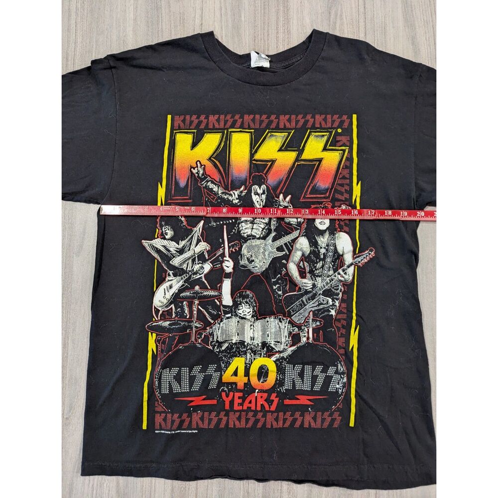 KISS End of the Road World Tour Black Graphic T-Shirt Band Tee Men's Size L - Picture 2 of 5